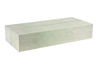 BisoART Lignum-Line Blockstufe in Holzoptik Weiß